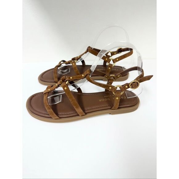 rag & bone Geo Stud Gladiator Sandal Suede Flat Leather 37 38 8 - See Desc - Picture 2 of 5